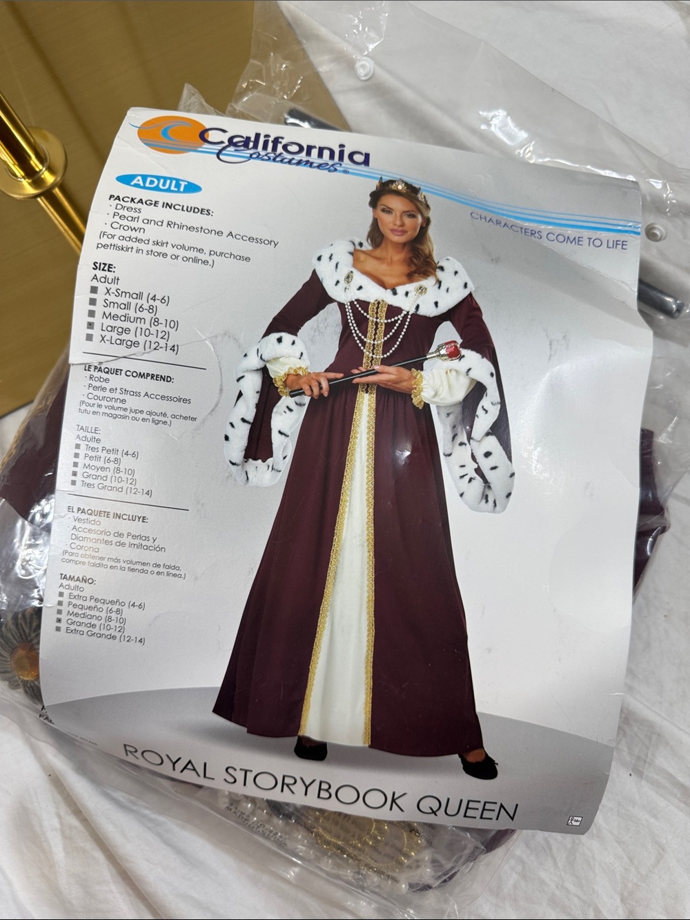 California Costumes Royal Storybook Queen Women’s Halloween Costume Size L